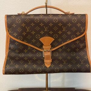 Louis Vuitton Beverly Monogram Tan and Brown Monogram Briefcase